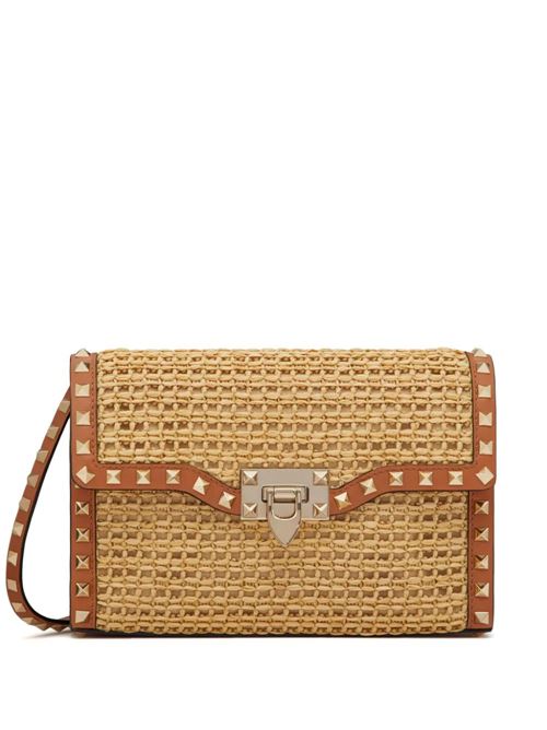 beige/brown straw interwoven design signature Rockstud Valentino Garavani | 4W2B0181MZIY5T